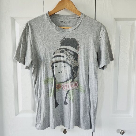 4/$25 Represent Misha Collins Gray Graphic T-Shirt - Picture 1 of 9